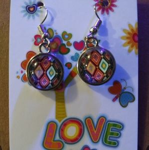 Handmade cabochon earrings